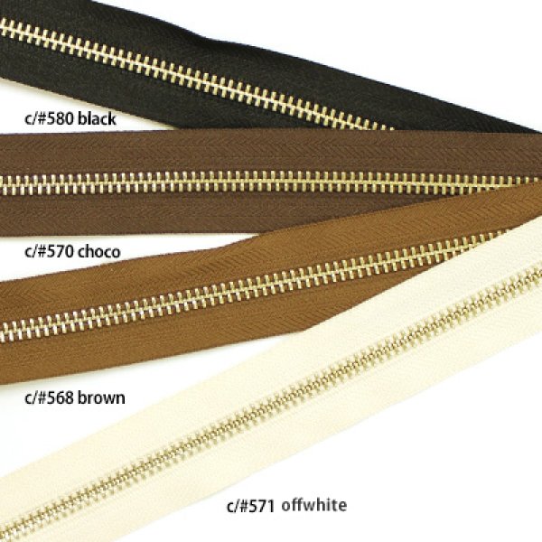 画像1: 5番手金属ファスナー 各色　N 50cmロング (1)